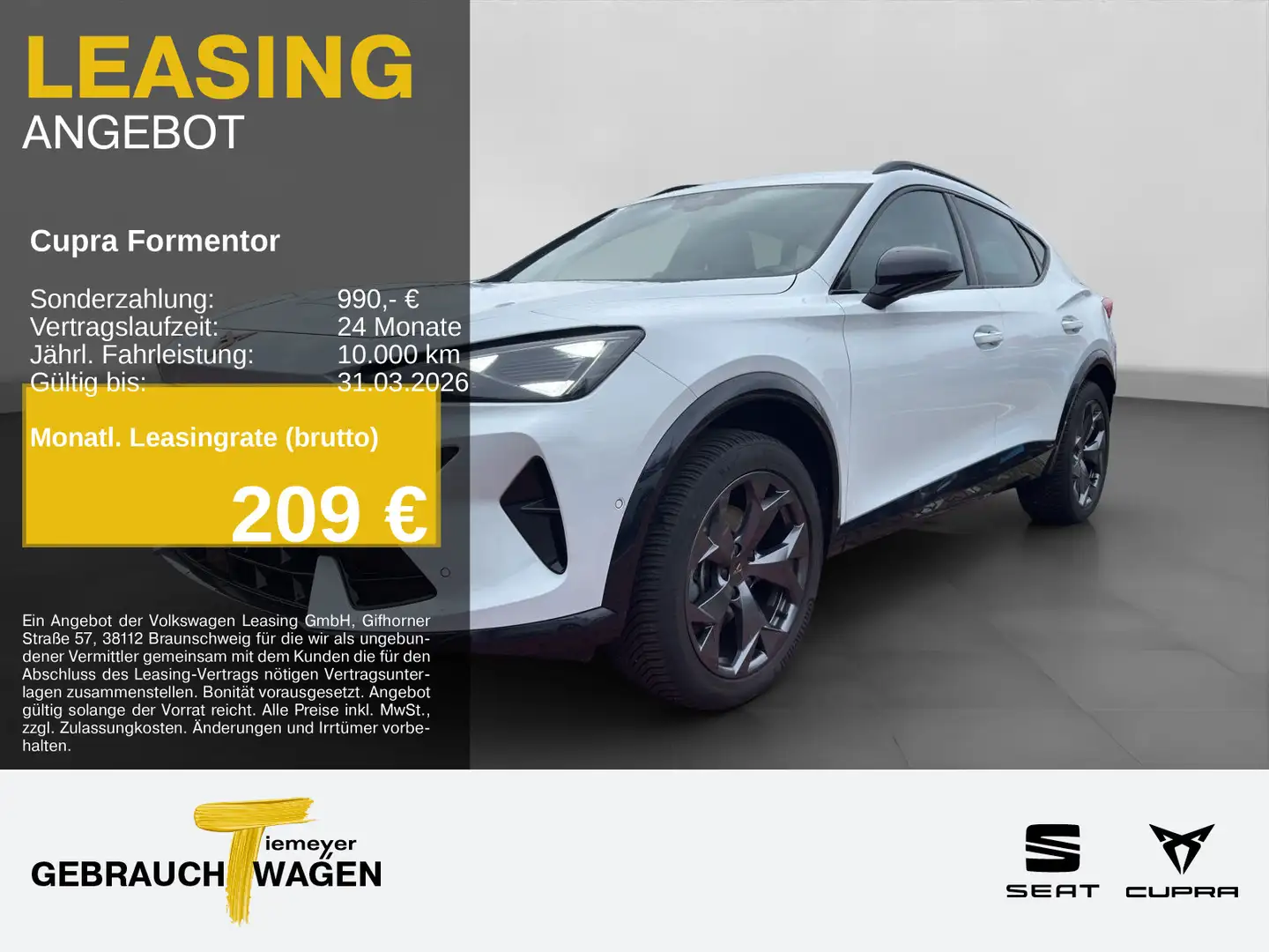 CUPRA Formentor 2.0 TDI DSG SENNHEISER SIDE-ASSIST 360 Weiß - 1