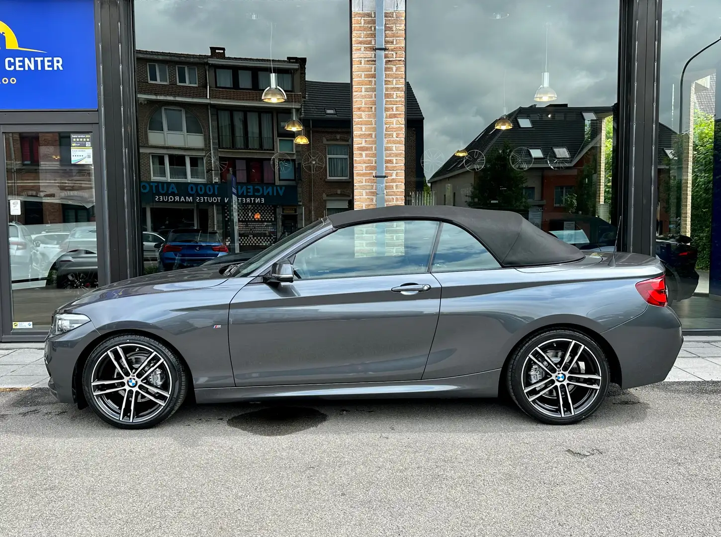 BMW 218 iA 2.0L Cabrio M sport  *Navi *Pro *cuir *Carplay Grijs - 2