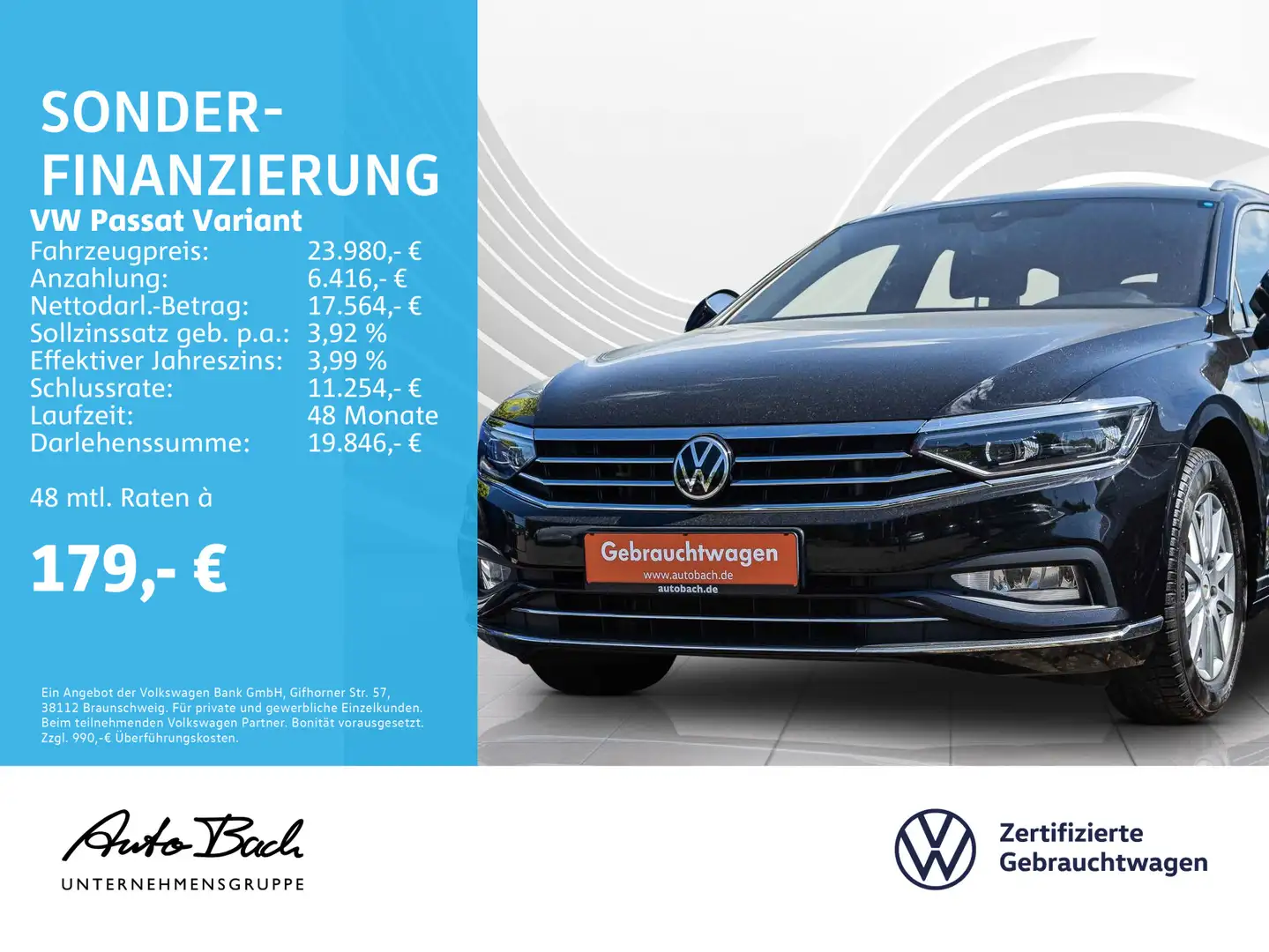 Volkswagen Passat Variant 2.0 TDI "Elegance" DSG Navi LED S Noir - 1