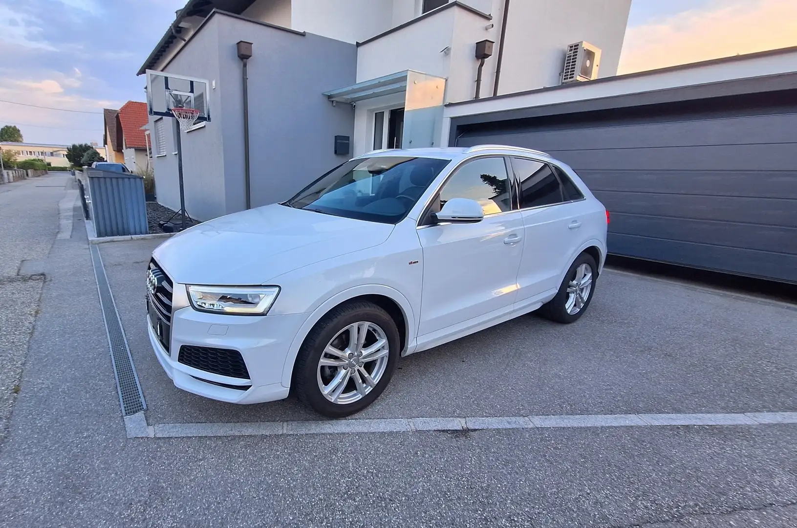 Audi Q3 2,0 TDI Sport quattro S-tronic S- Line Leder weiß Weiß - 1