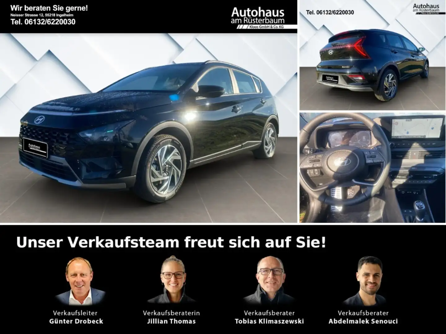 Hyundai BAYON Trend 2WD FL (MY25) 1.0 Komfortpaket Bose Navi dig Negro - 1