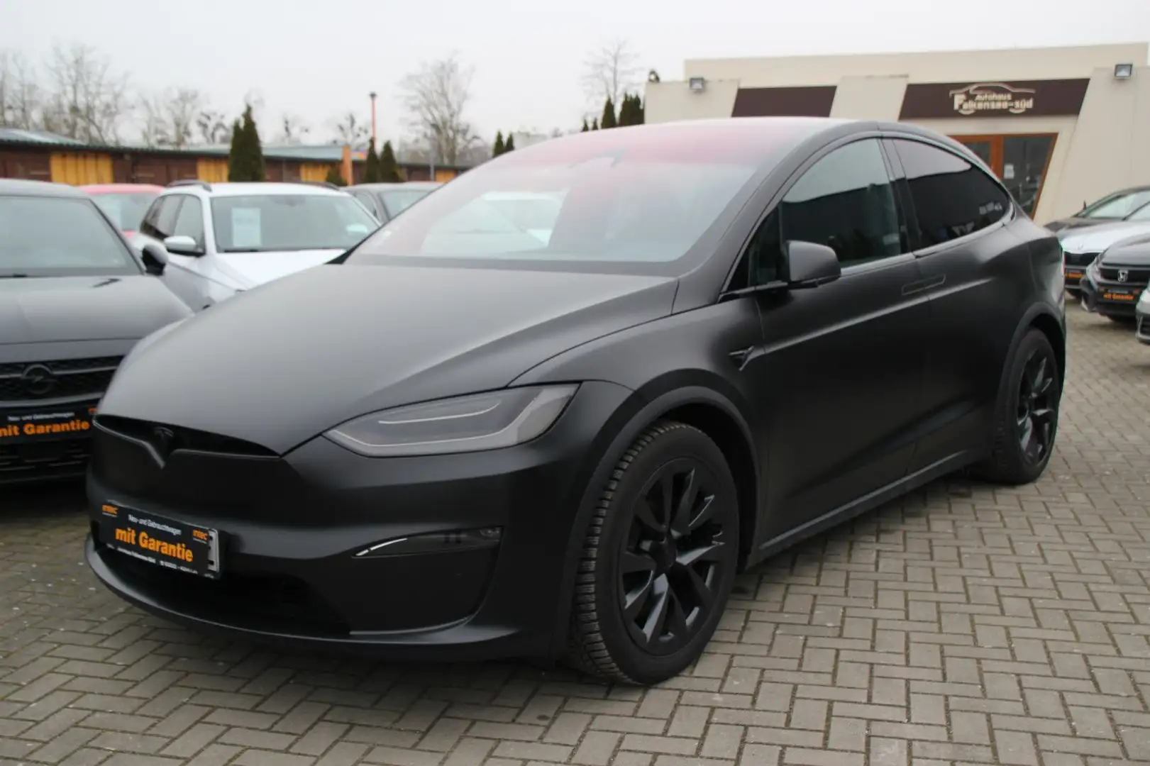 Tesla Model X Plaid/Yoke-Lenkrad/Garantie/Mattfoliert Schwarz - 1