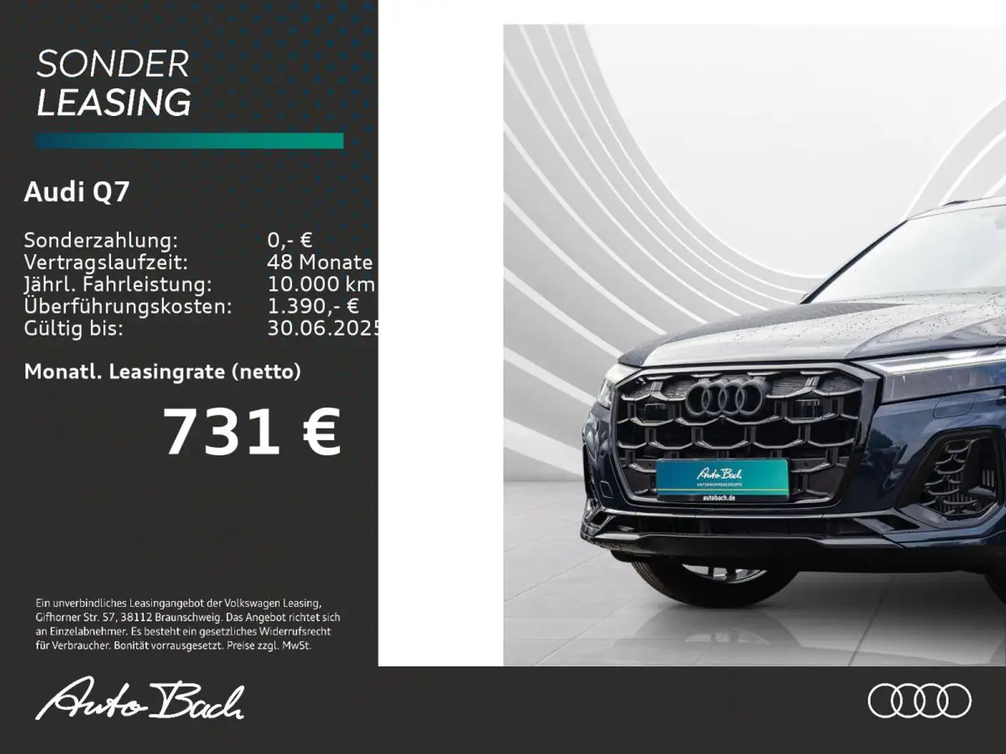 Audi Q7 S-Line 55 TFSI qu. AIR Allrad AHK B&O Panorama Blau - 1