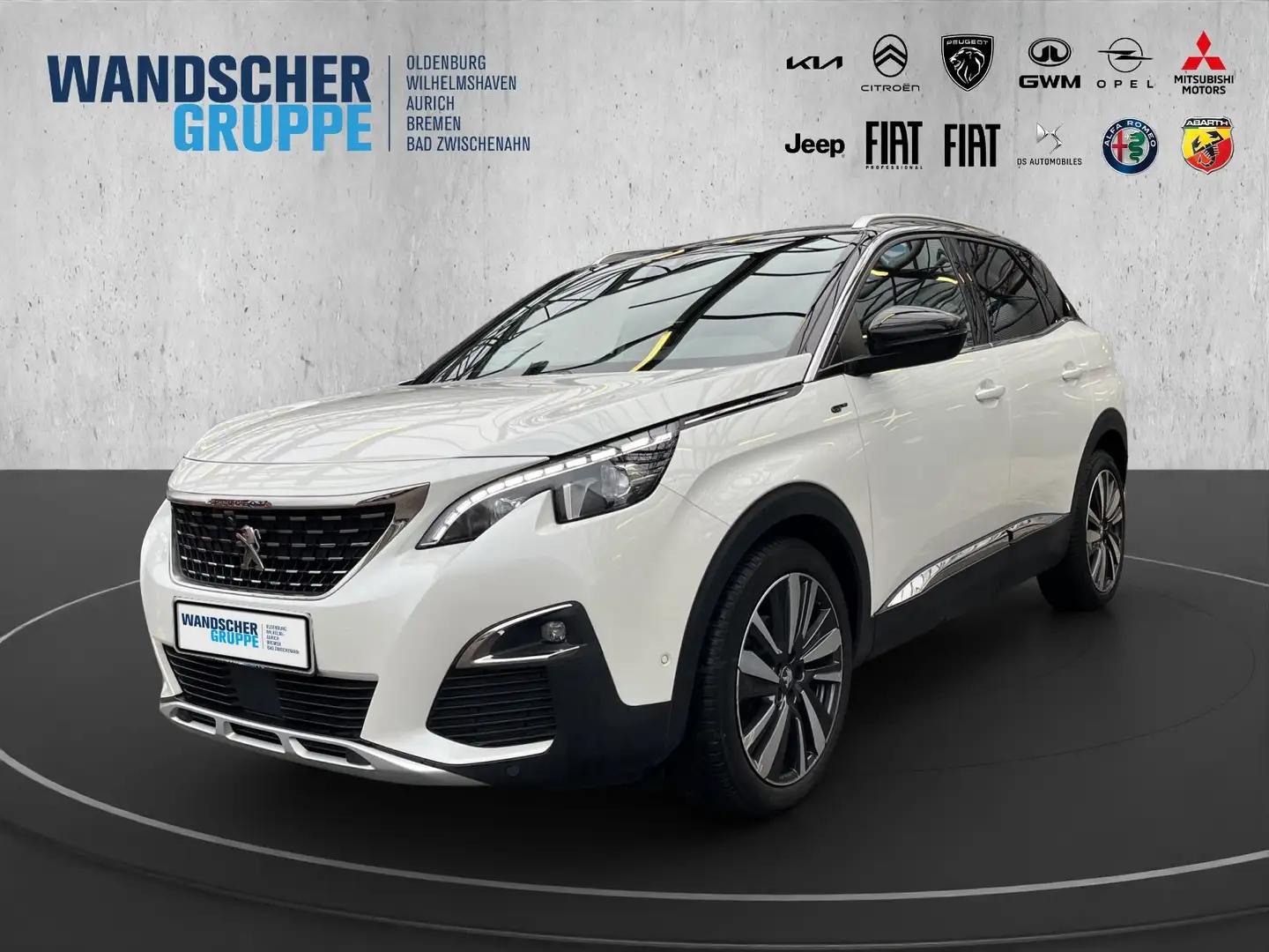 Peugeot 3008 GT Blue HDI 180 Navi+SHZ+RFK+AHK+Leder+SD Weiß - 1