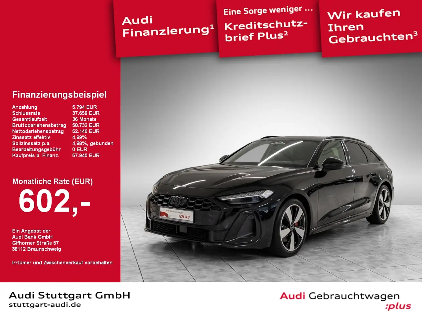 Audi A5 Avant S line TDI 150 kW S tronic ACC 360° Schwarz - 1