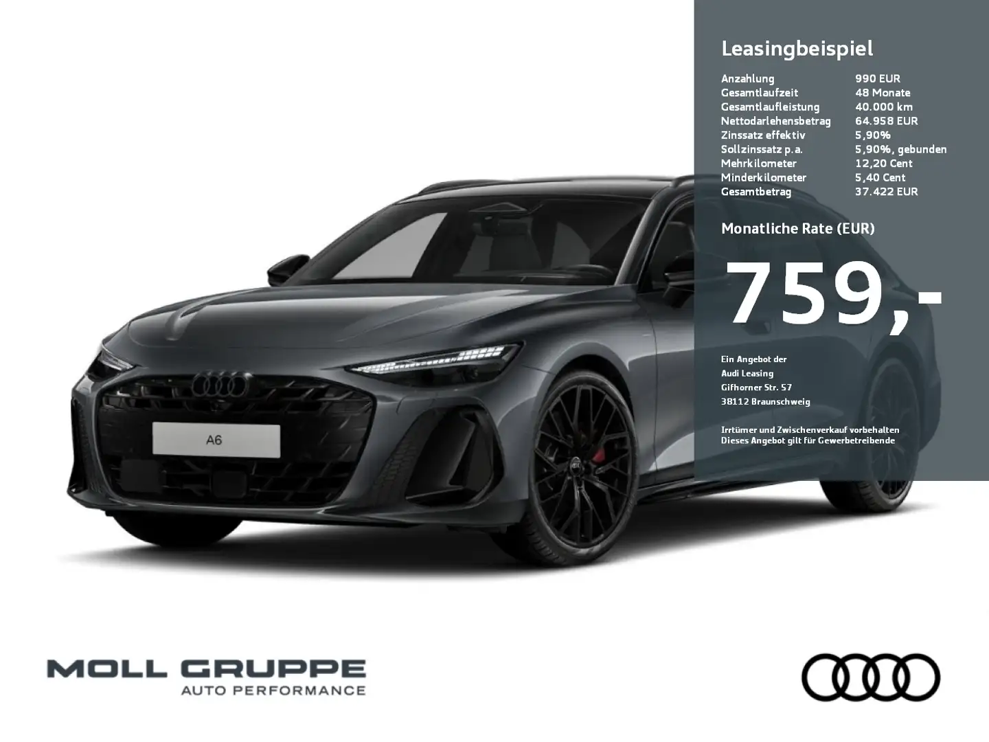 Audi A6 Avant edition one e-hybrid quattro 270 kW S tronic Grau - 1