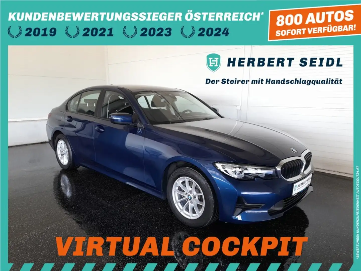 BMW 316 d LIMO Aut. *VOLL LED / NAVI / LIVE COCKPIT PROF. / TEMPOMAT / SITZHEIZUNG* Blau - 1