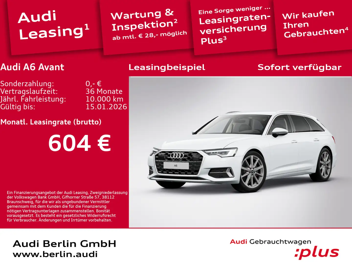 Audi A6 Sport advanced 45 TFSI S tr. Weiß - 1