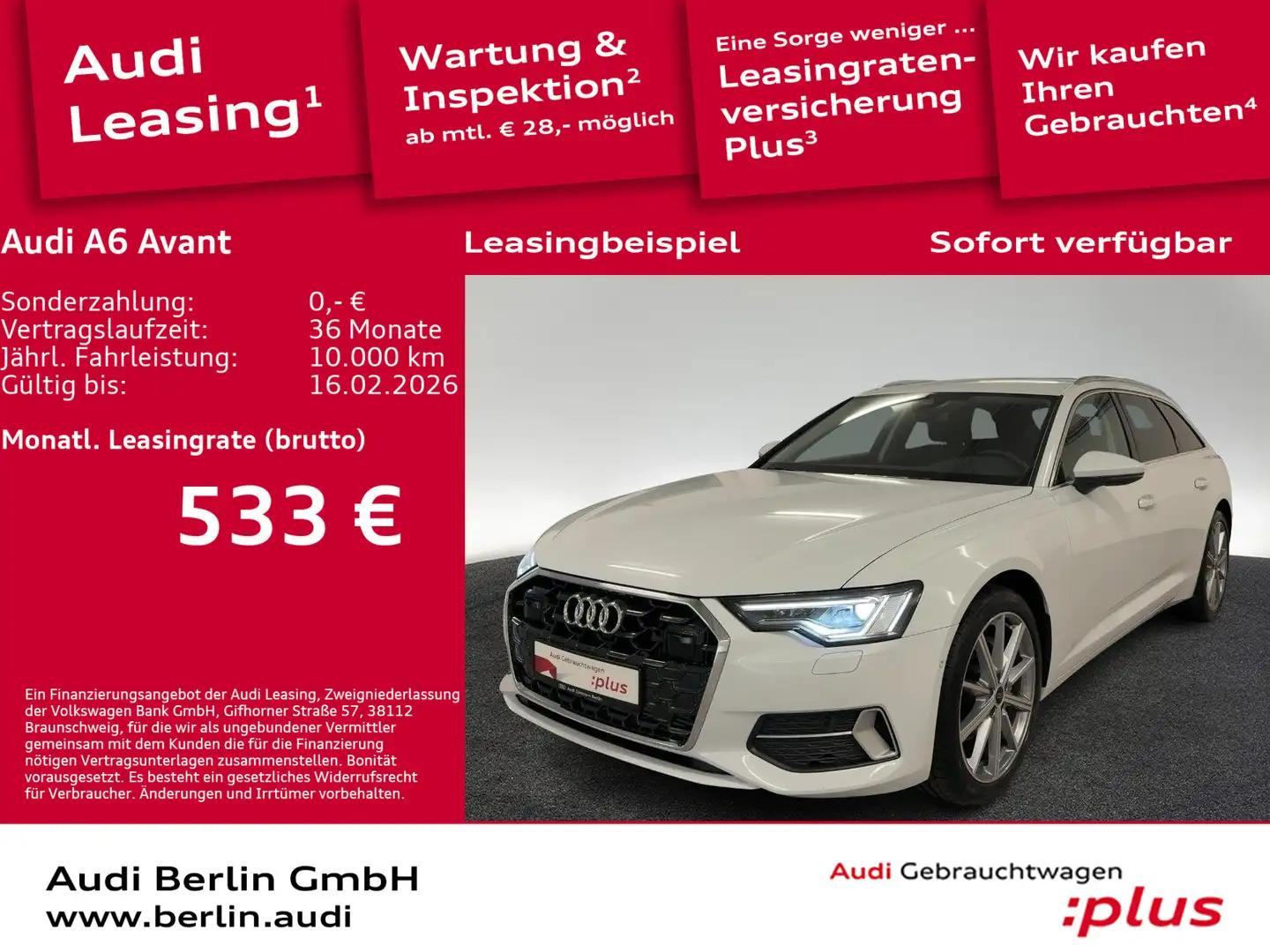 Audi A6 Sport advanced 45 TFSI S tr. AHK PDC Weiß - 1