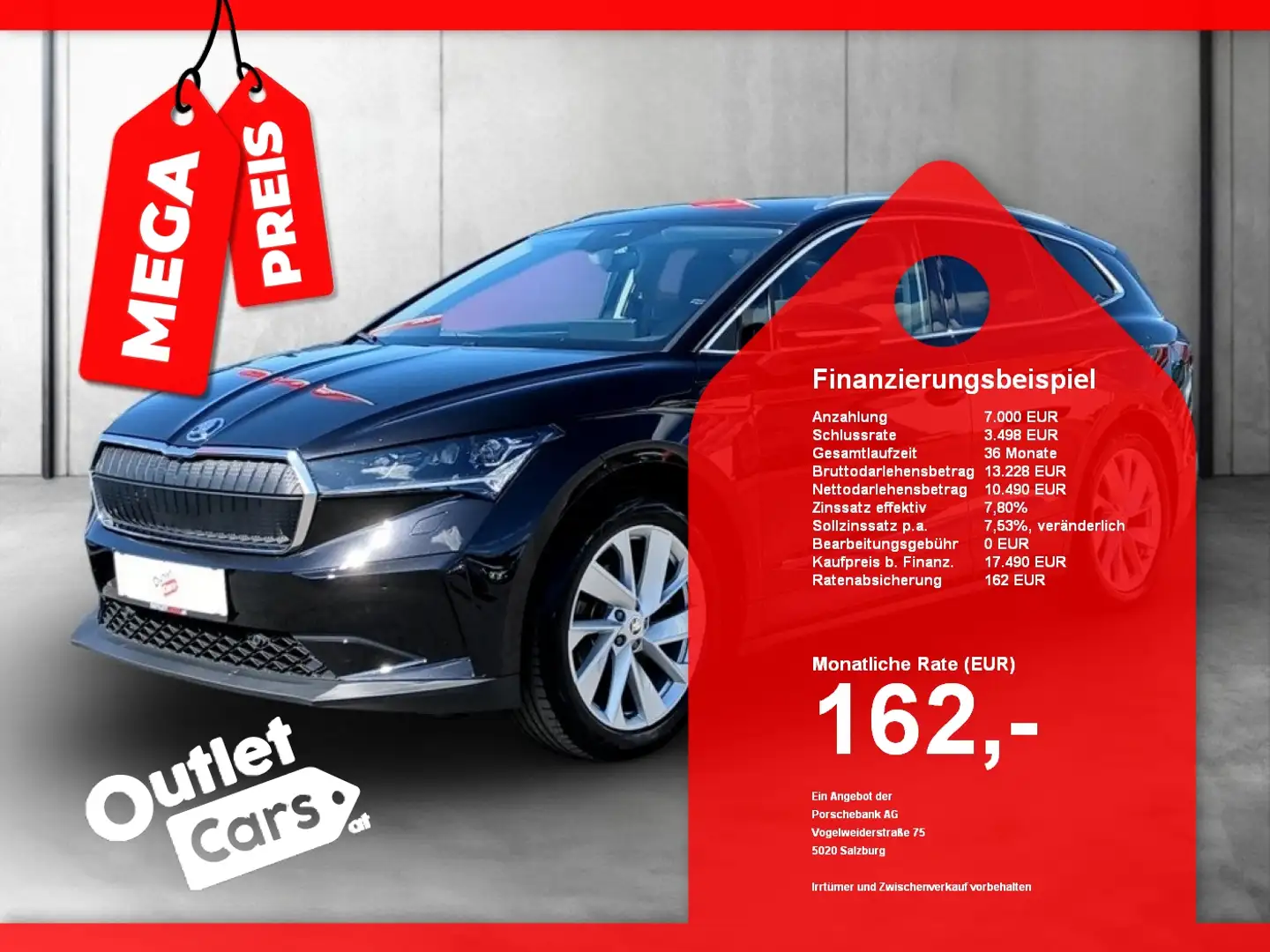 Skoda Enyaq iV 60 Loft ASSIST+LED+LEDER+NAVI+RADAR+RFK Schwarz - 1