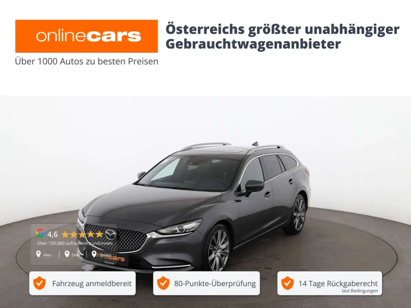 Mazda 6 Kombi 2.5 SKYACTIV-G Exclusive-Line Aut LED SKY Grau - 1