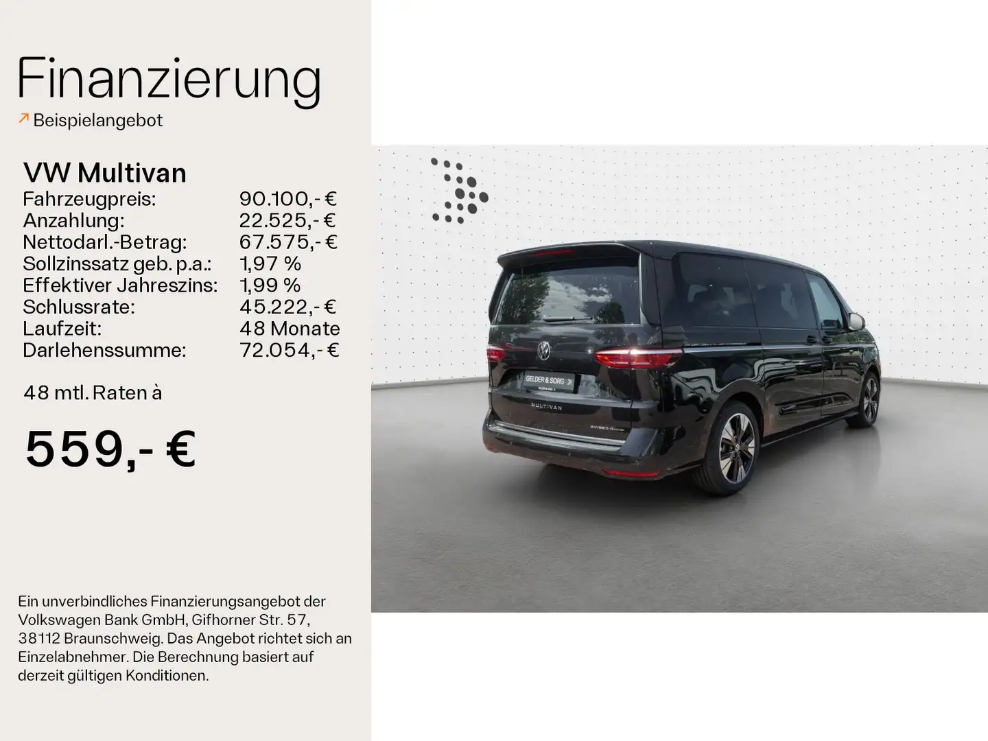 Volkswagen T7 Multivan T7 Multivan Style eHybrid 4M LÜ *AGR*Navi*H&K* Schwarz - 2