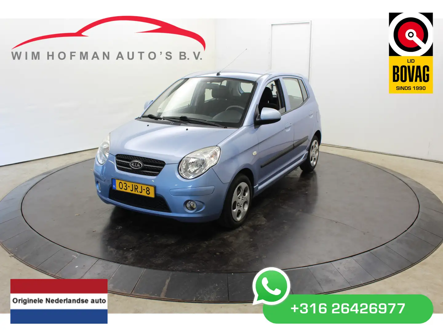 Kia Picanto 1.1 Fifteen Airco Trekhaak NAP Parrot Nieuwe APK Blauw - 1