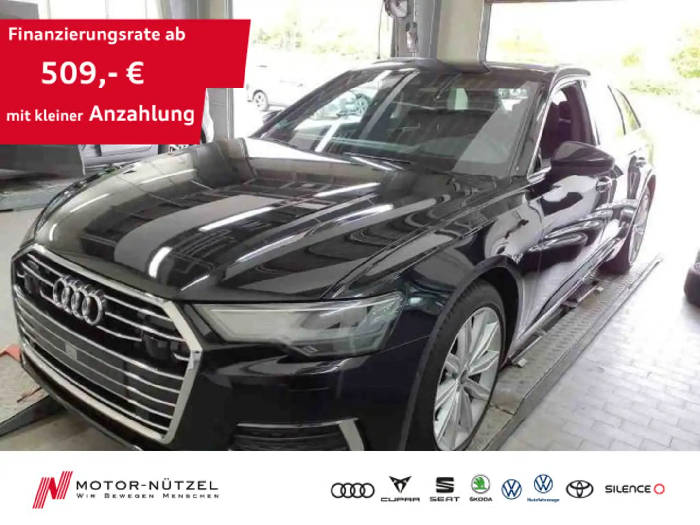Audi A6 40 TDI QU 5JG+LED+NAVI+HuD+PANO+AHK-Vob Schwarz - 1