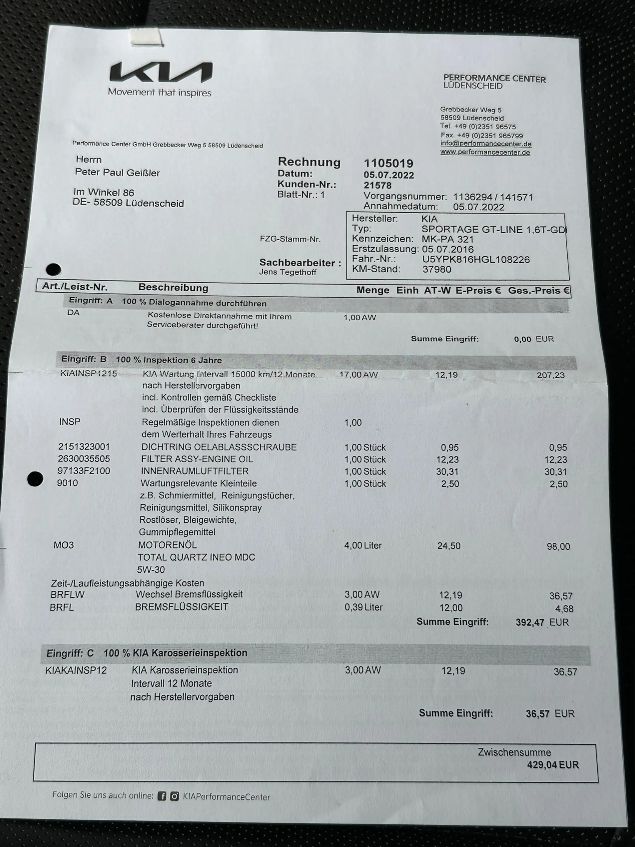 Kia Sportage 1.6 T-GDI 4WD GT-Line First Edition Aut Leer Camer — photo 25