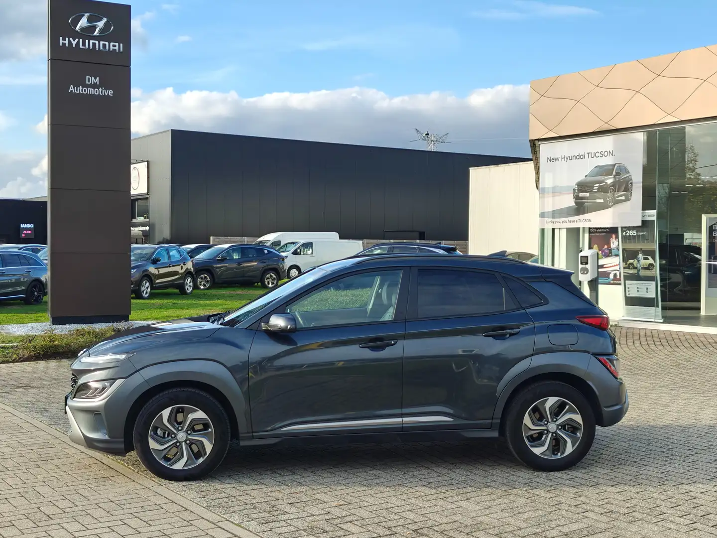 Hyundai KONA 1e eig *Hybride *Automaat *Full option Gris - 2