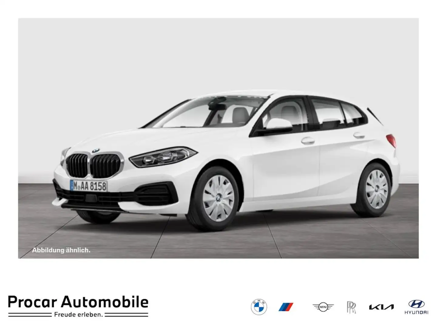 BMW 116 i Aut. NAVI PDC V+H DAB Sitzheiz. Klima Touch ABS Weiß - 1