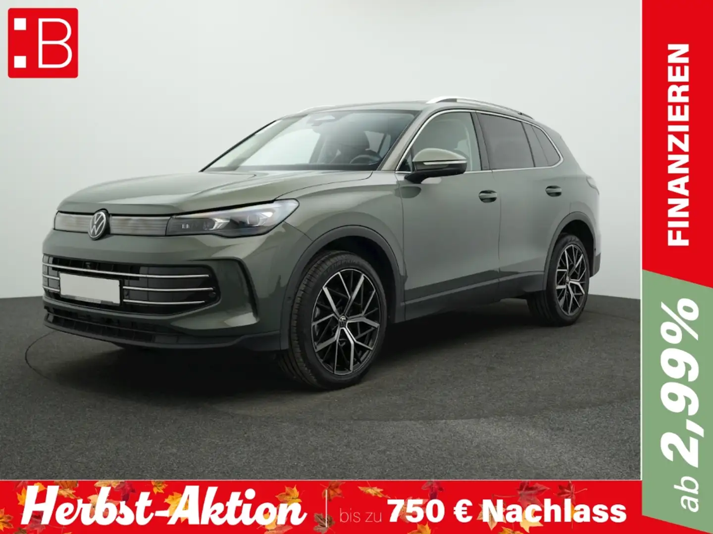 Volkswagen Tiguan 2.0 TDI DSG 4Mo. Elegance ALU20 PANO H&K IQ.LIGHT Grün - 1