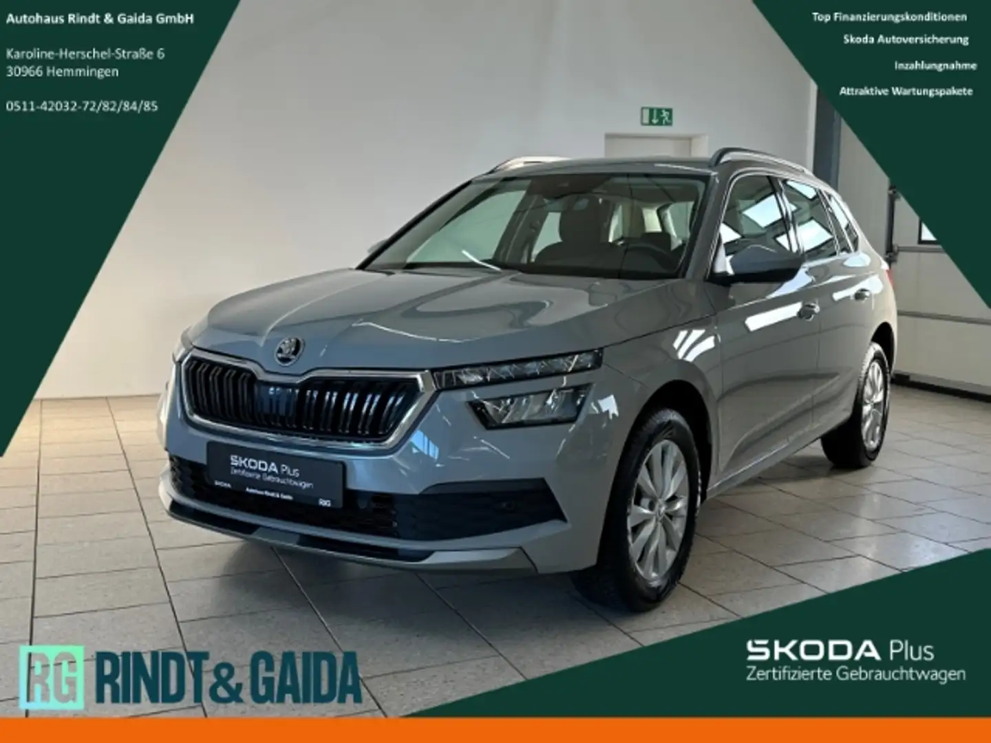 Skoda Kamiq Ambition 1.5 TSI AHK PDCv+h Rückfahrkamera Grau - 1
