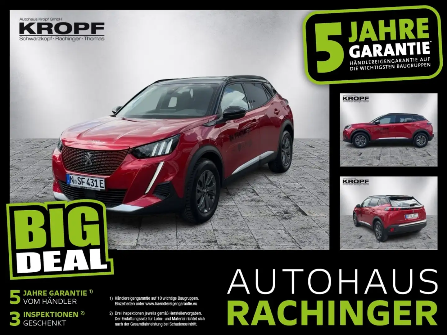 Peugeot 2008 e- Elektromotor 136 (e-) e- GT FLA LM KAM Rot - 1