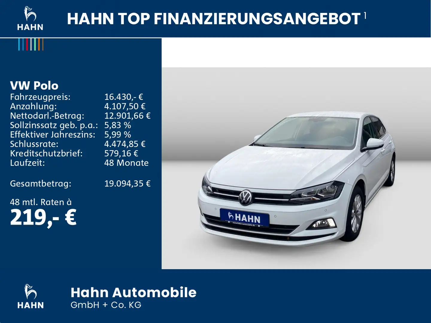 Volkswagen Polo 1.0TSI Highline Climatronic Sitzheizung Weiß - 2