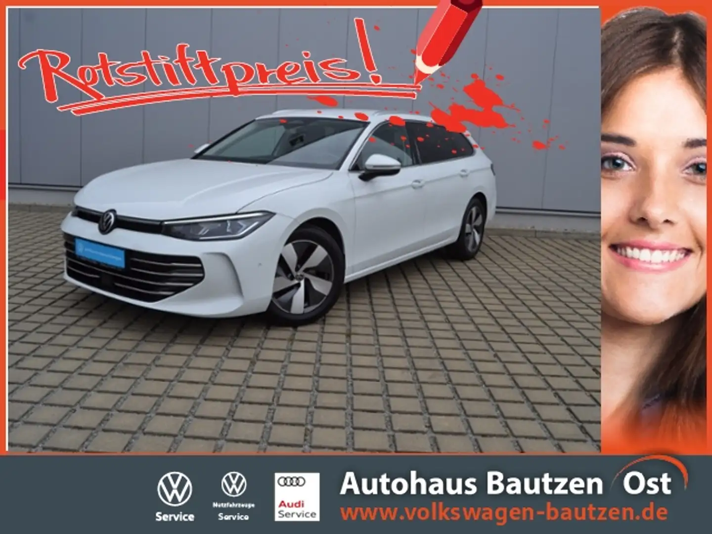 Volkswagen Passat Variant 2.0 TDI DSG Elegance SPORT-PAKET/AHK/17-ZOLL+SWF/ Weiß - 1