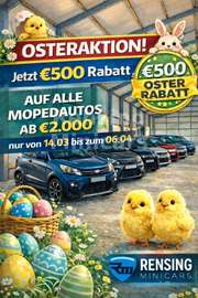 Minicar Mopedauto €500 Oster-rabatt 45 KM auto