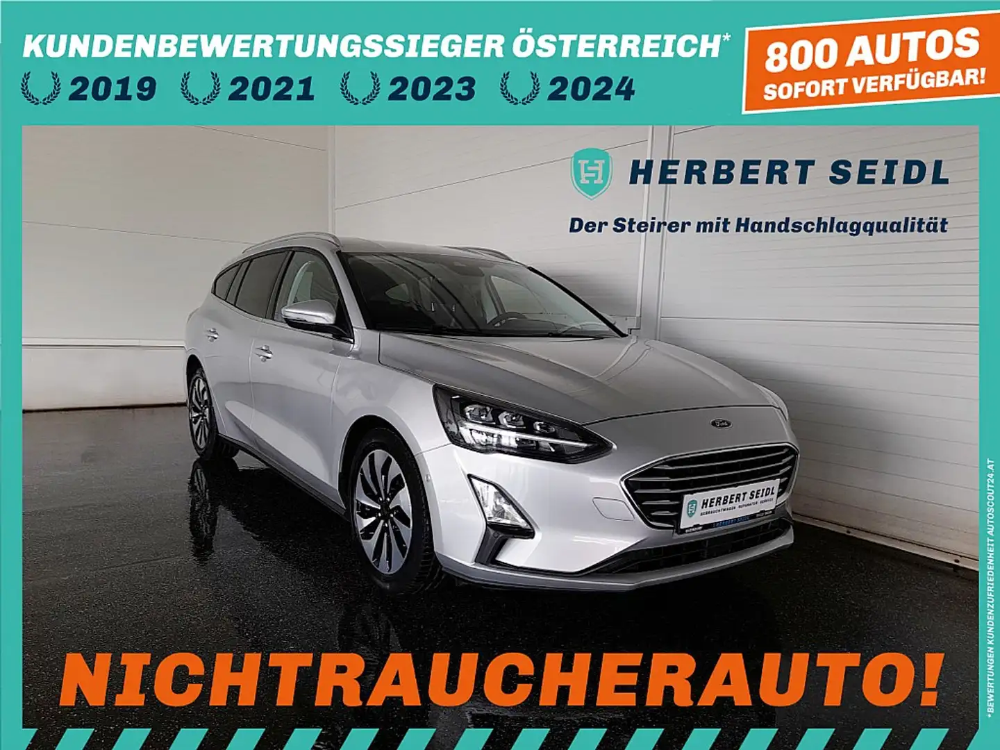 Ford Focus Turnier C&C 1,5 EcoBlue *STANDHZG / VOLL-LED / ... Argent - 1
