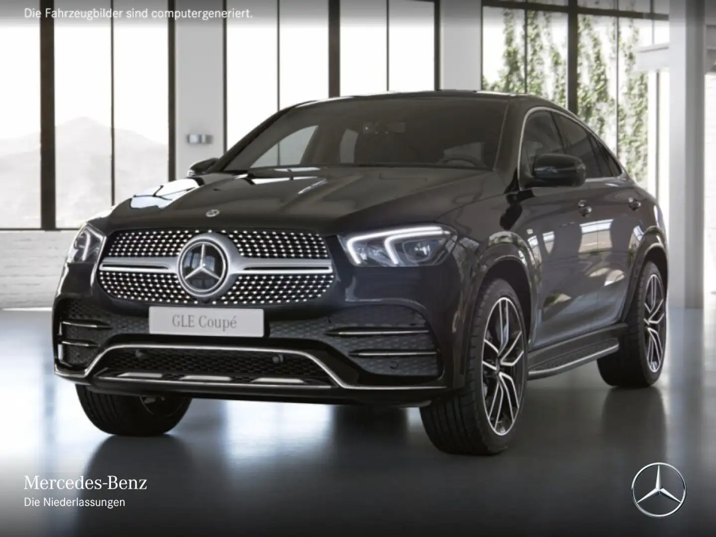 Mercedes-Benz GLE 350 de Coupé 4M AMG+PANO+360+AHK+MULTIBEAM+9G Schwarz - 2