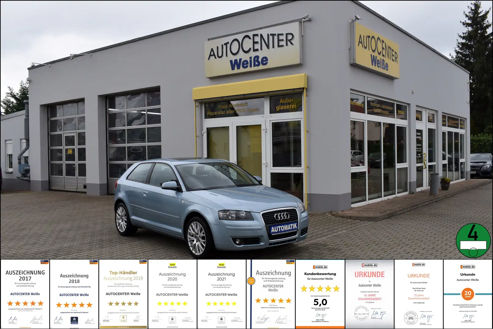Audi A3 1.6 Attraction TÜV-Neu Automatik GARANTIE Blau - 1