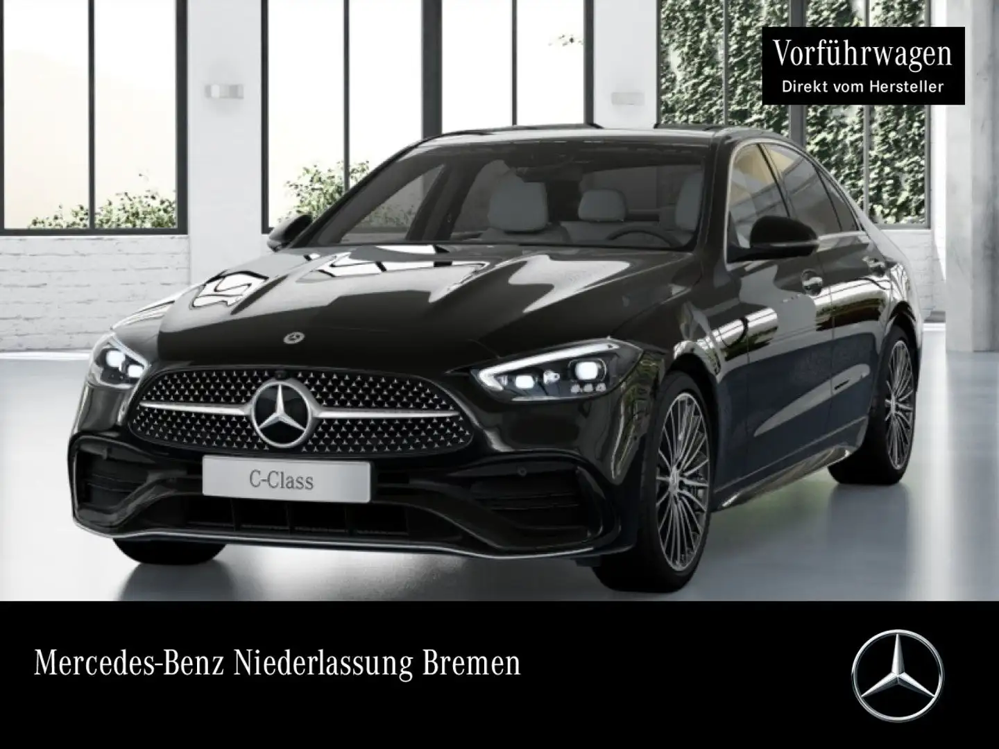 Mercedes-Benz C 200 AMG+PANO+360+TOTW+KEYLESS+9G Schwarz - 1