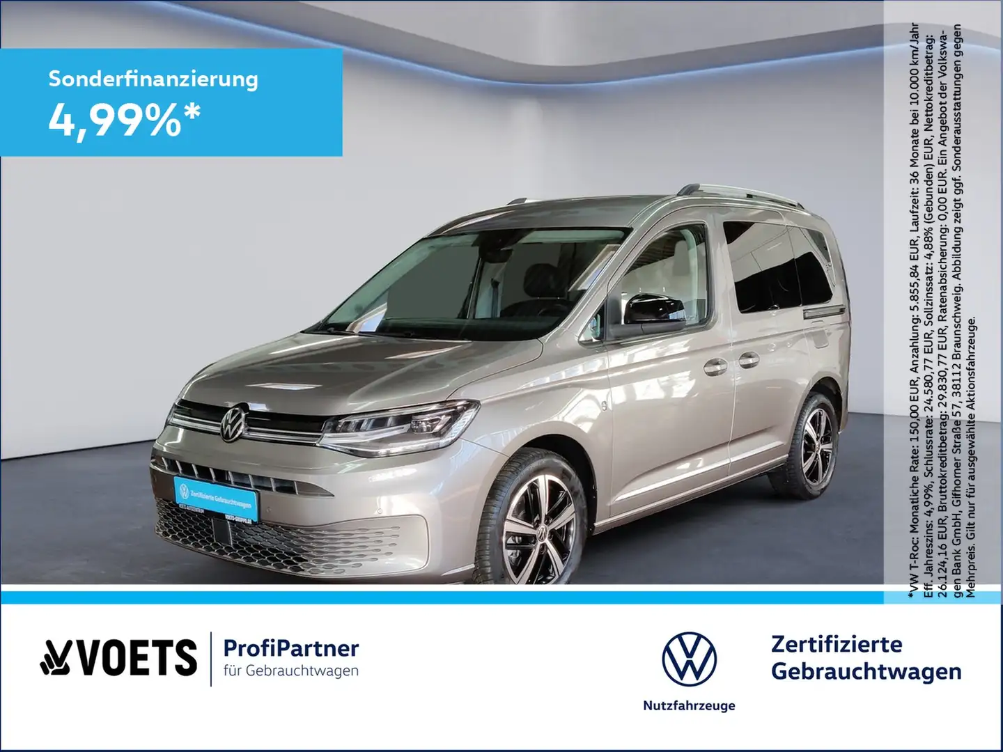 Volkswagen Caddy Style 1.5 TSI AHK+KLIMA+SHZ+PDC Grigio - 1