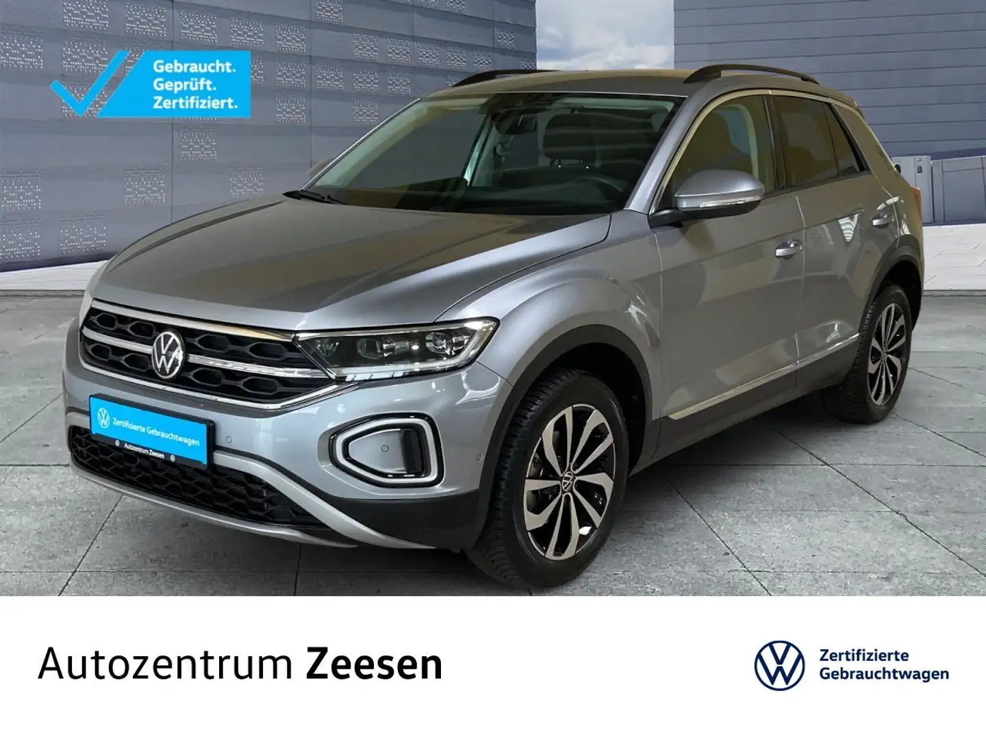 Volkswagen T-Roc 1.5 TSI Style OPF DSG+SHZ+BAA+DWA+DAB+USB+ Klima Silber - 1