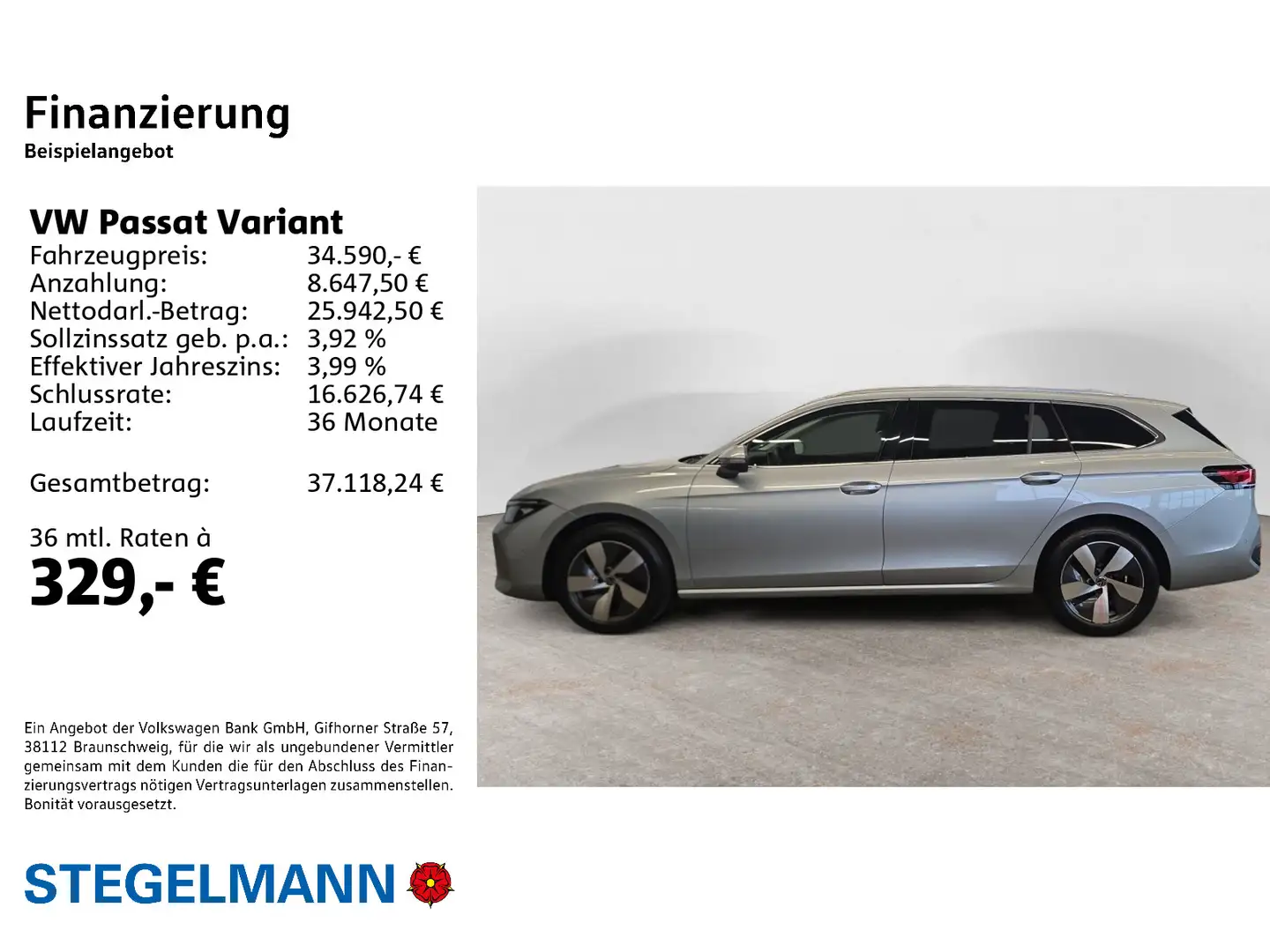Volkswagen Passat Variant 2.0 TDI DSG Business *AHK*LED*Nav Silber - 2