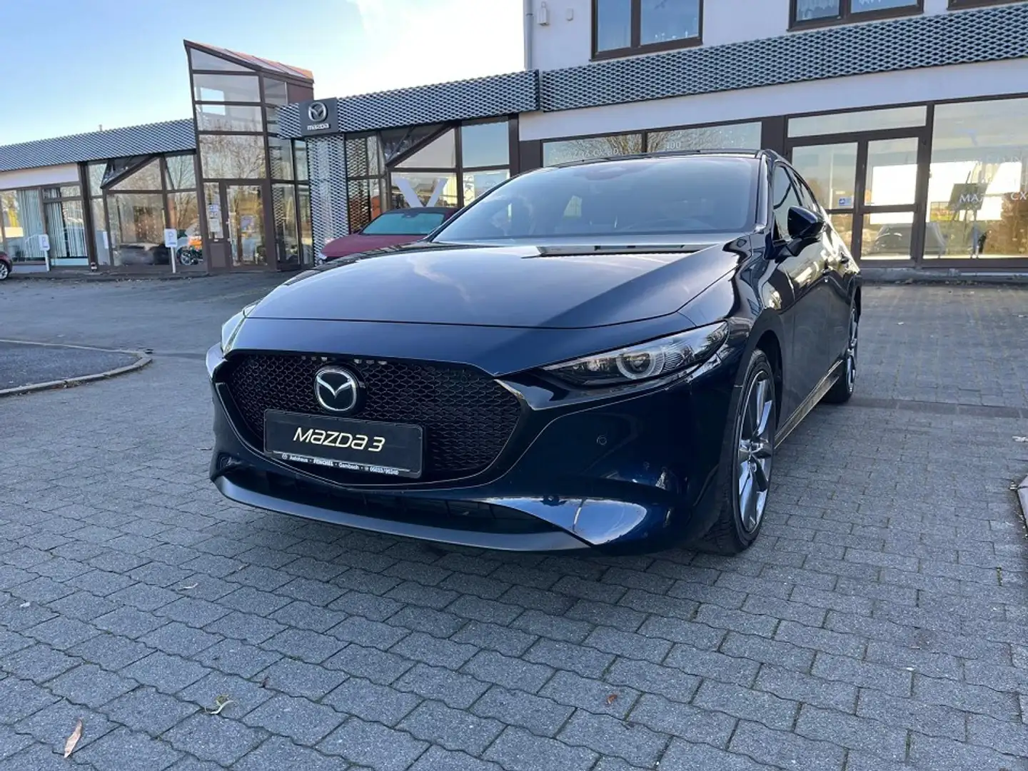 Mazda 3 e-SKYACTIV G Exclusive-Line, Werksgarantie bis 02/ Blau - 1
