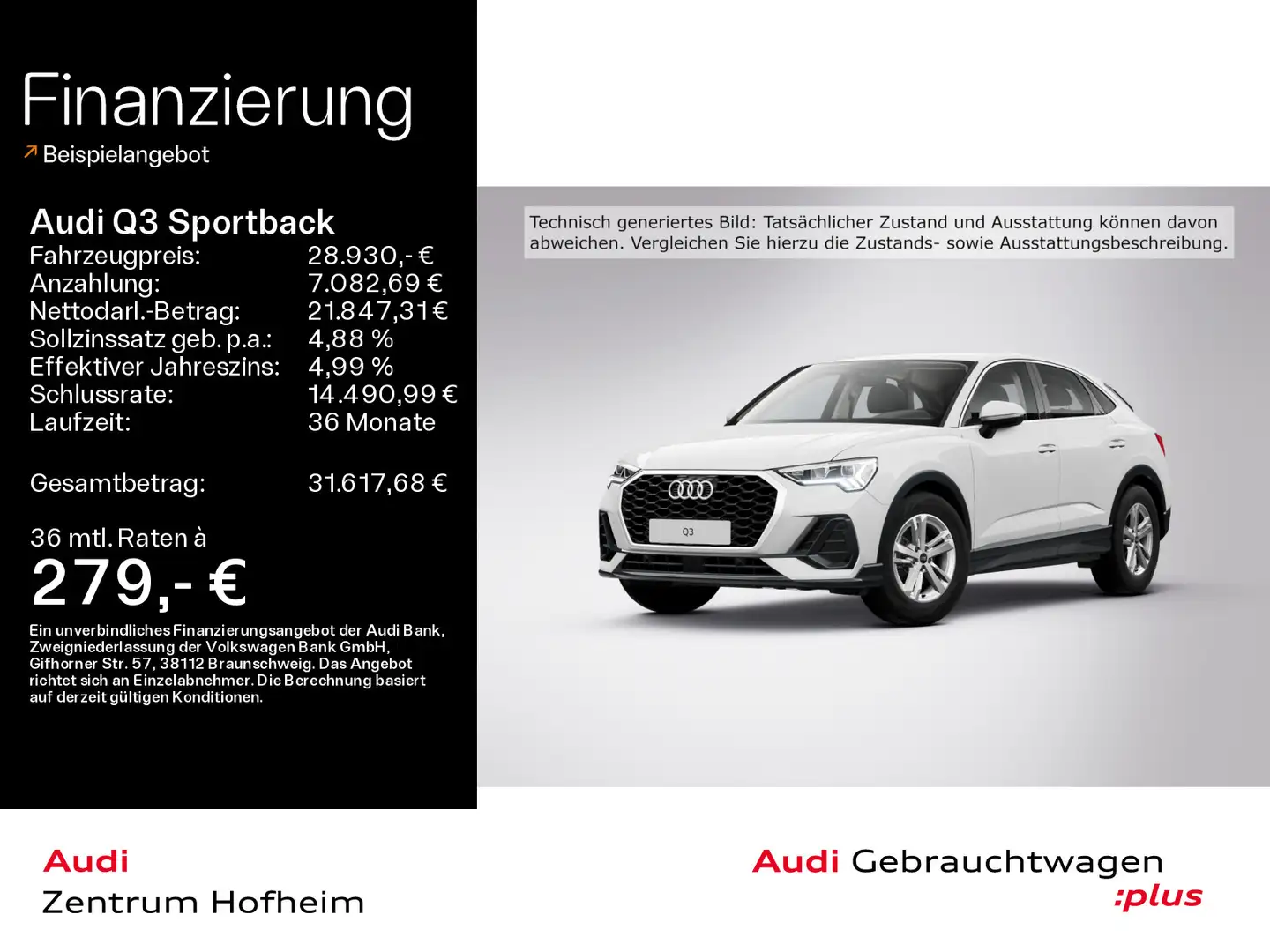 Audi Q3 35 TDI*NAVI*LED*AHK*KAM*Virtual*SHZ Blanc - 1