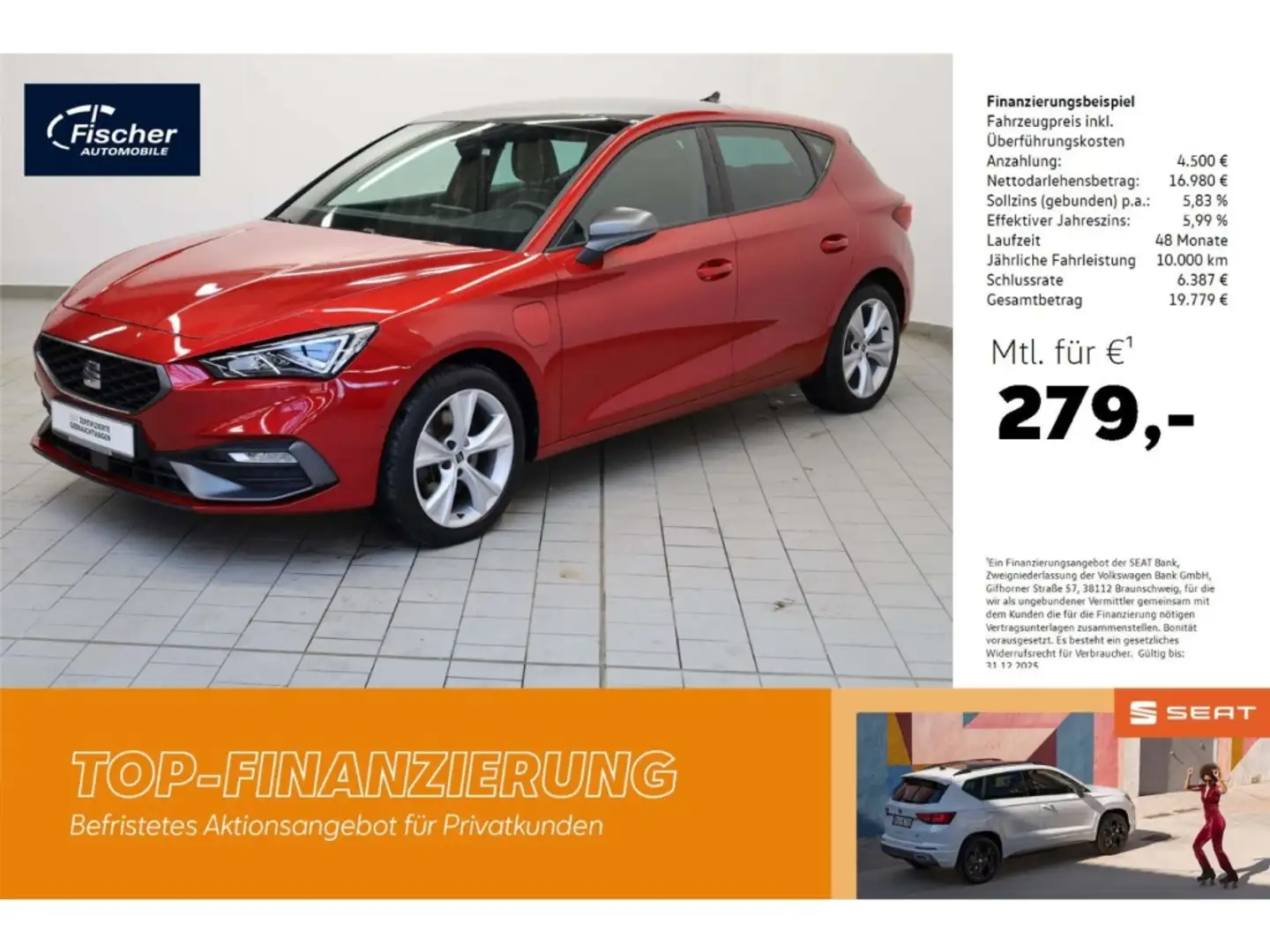SEAT Leon 1.4 e-Hybrid FR Rot - 1