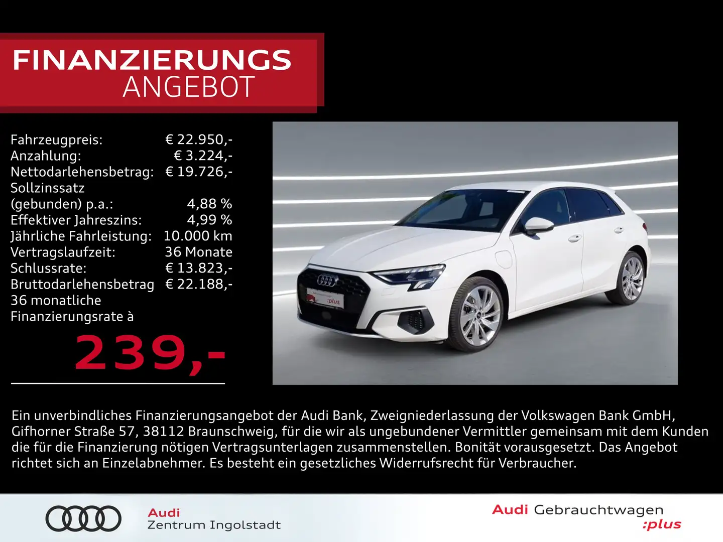 Audi A3 Sportback 40 TFSI e LED NAVI virtual PDC 18" Wit - 1