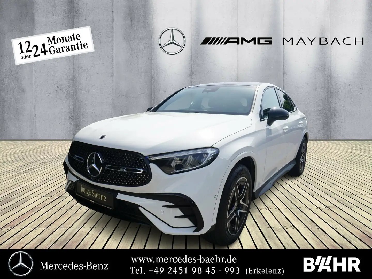 Mercedes-Benz GLC 300 GLC 300 d 4M Coupé AMG+Night/Pano/AHK/Distronic Weiß - 1