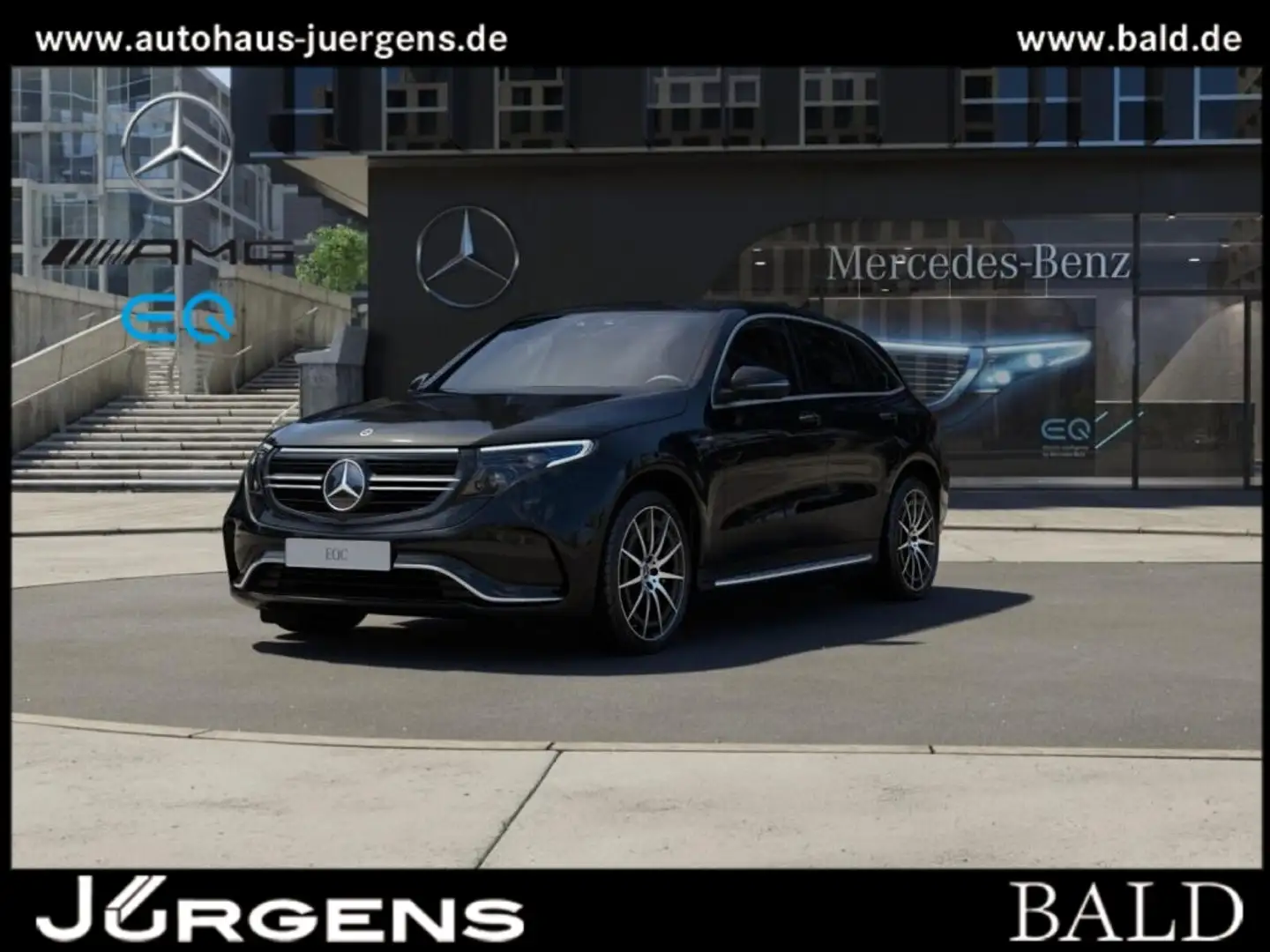 Mercedes-Benz EQC 400 4MATIC +AMG+MBUX+SHD+360+MBeam+SHZ+Totw Czarny - 2