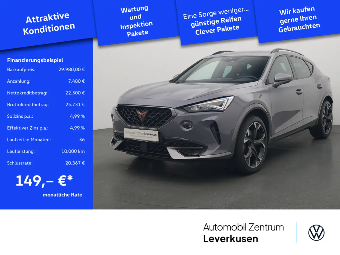 CUPRA Formentor VZ DSG LEDER AHK NAVI VIRT MEMORY A Grau - 1