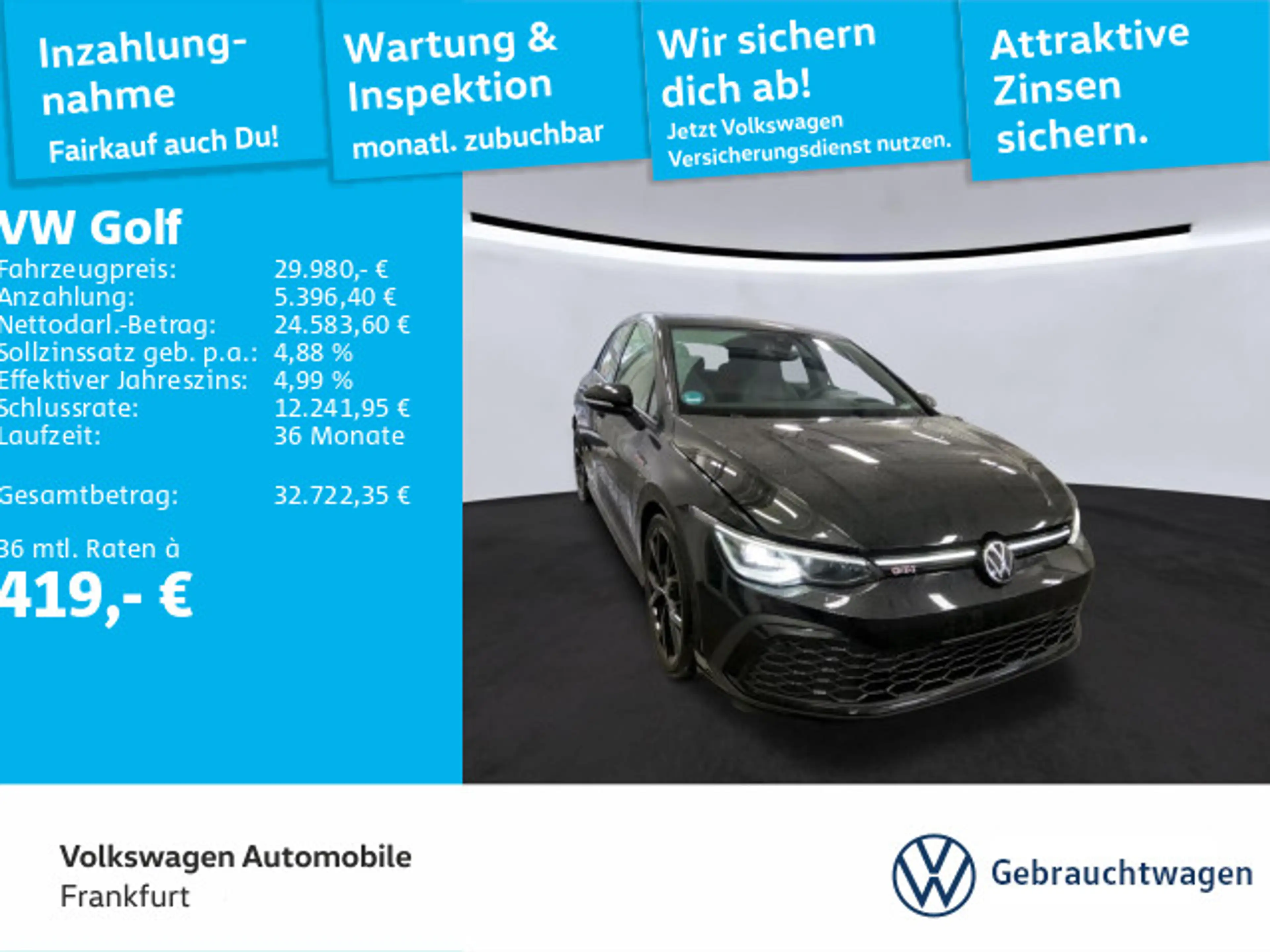 Volkswagen Golf GTI Golf VIII 2.0 TSI DSG GTI DAB+ BlackStyle IQLig — photo 2