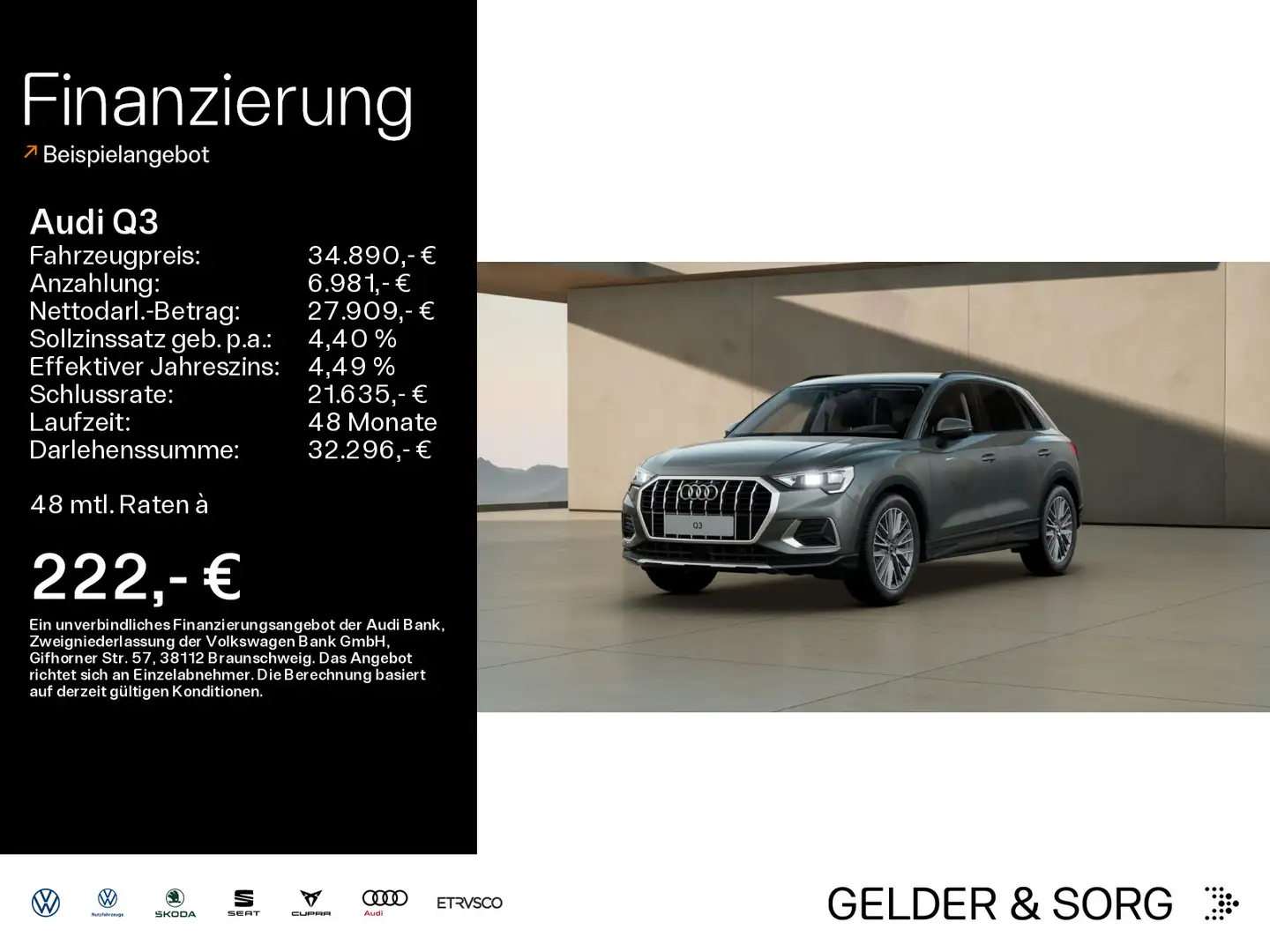 Audi Q3 advanced 35 TFSI AHK*LED*Sound*Virtual*GRA Grigio - 1