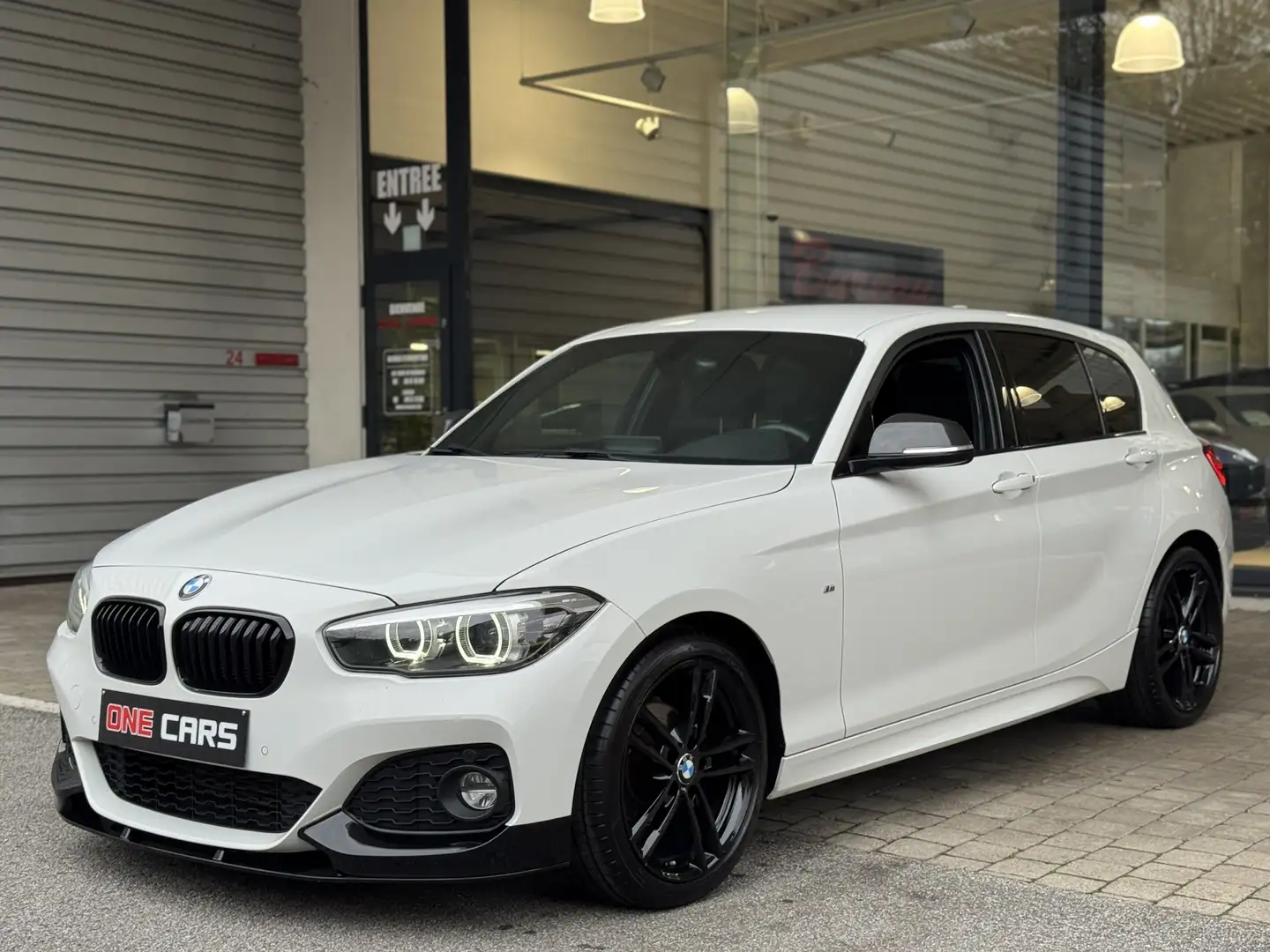 BMW 118 i "PACK SPORT M" BIXENON-CUIR-GPS-CLIM-JA18-GAR1AN Blanc - 1