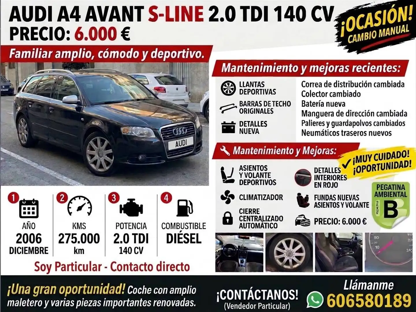 Audi A4 A4 Avant 2.0TDI Negro - 1