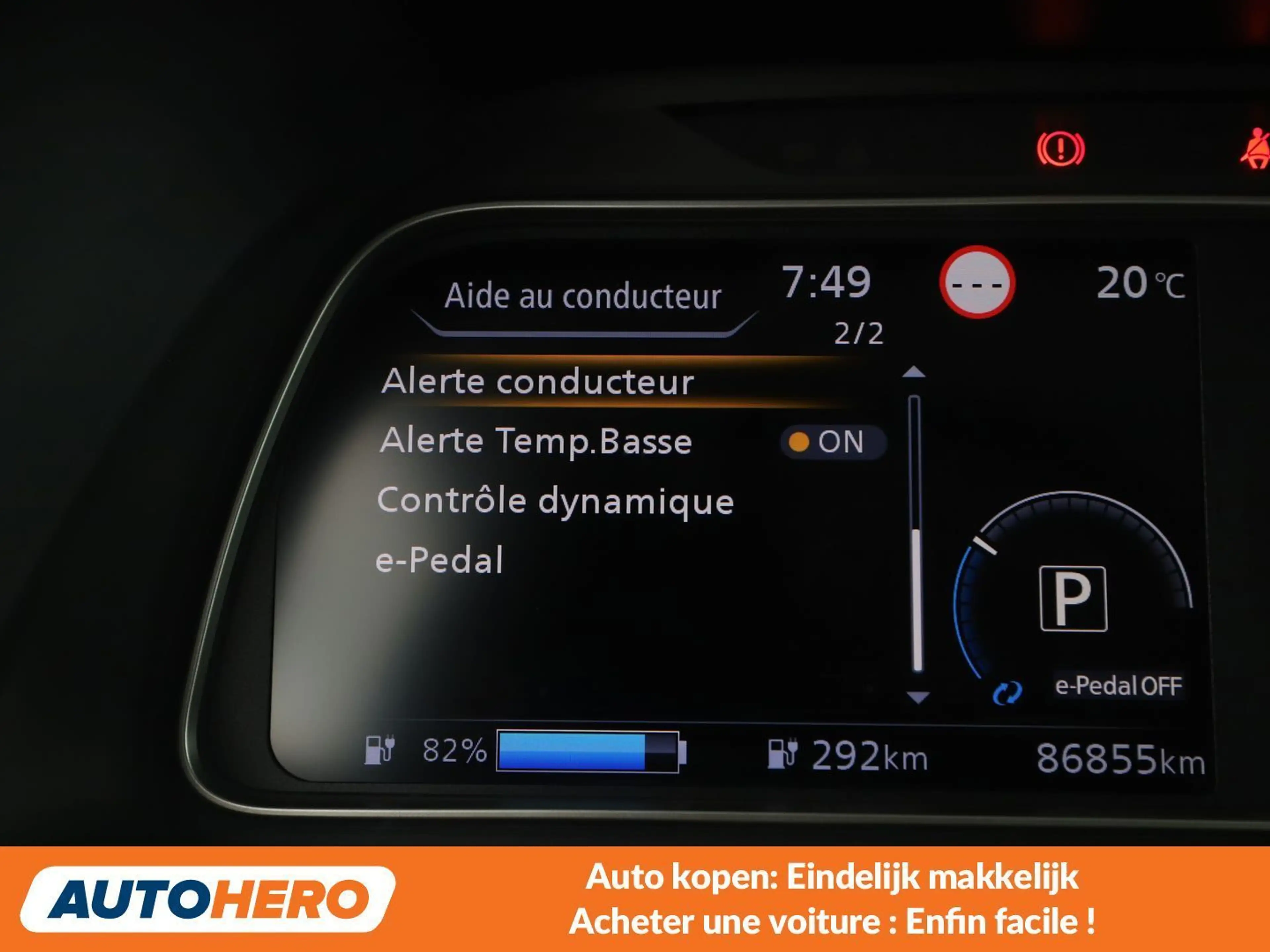 Nissan Leaf electric drive 160 kW N-Connecta — photo 15
