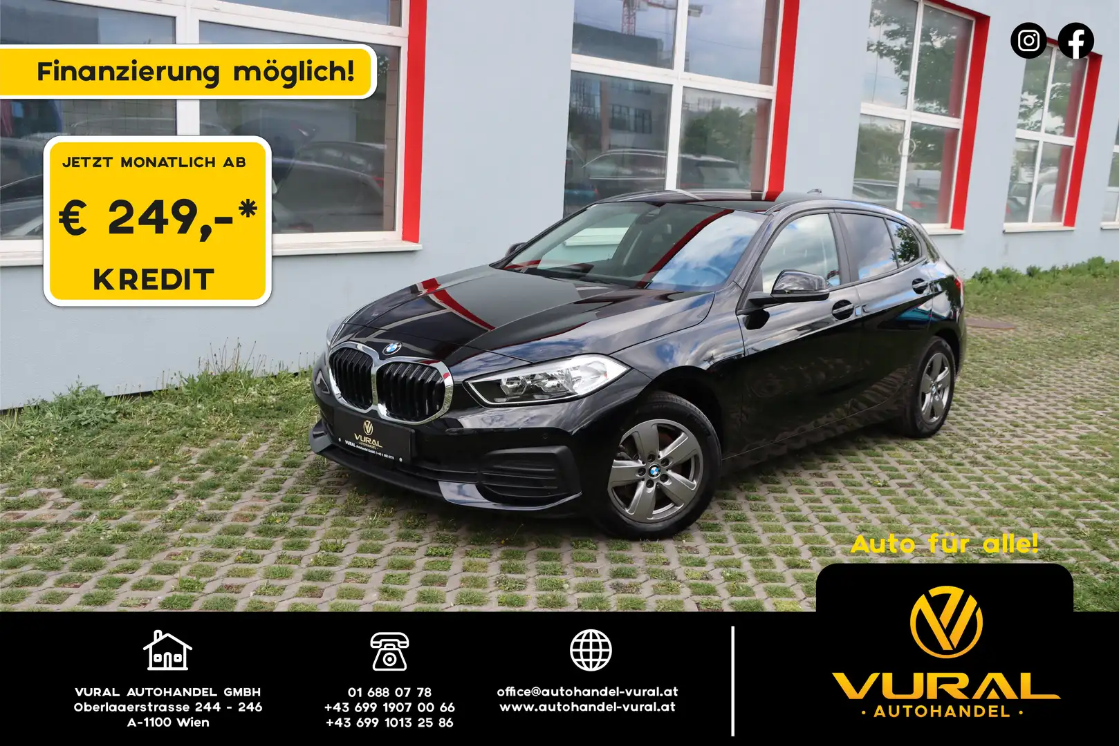 BMW 116 d Advantage Aut. | NAVI | R.KAMERA | BMW Live Cock Schwarz - 1
