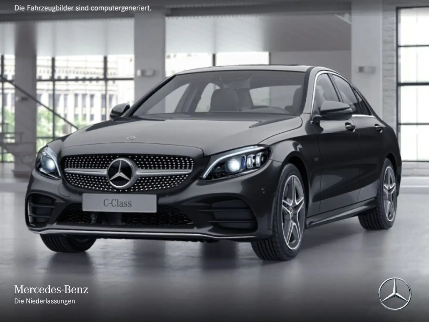 Mercedes-Benz C 300 de AMG+MULTIBEAM+FAHRASS+BURMESTER+KAMERA+9G Grau - 2