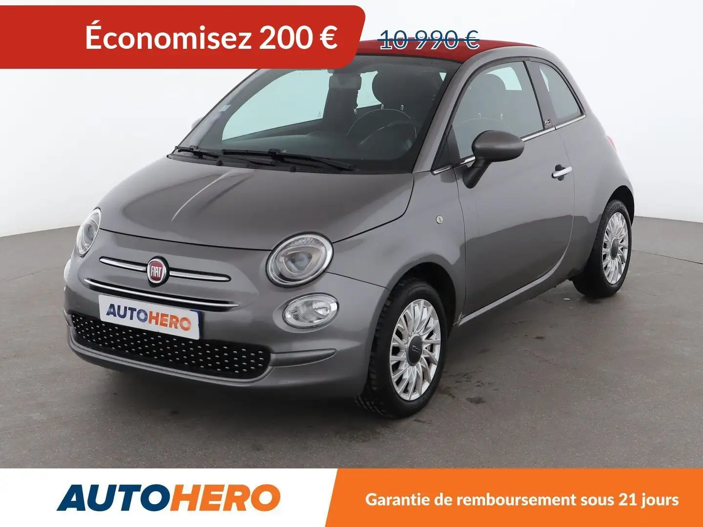 Fiat 500C C 1.2 Lounge Gris - 1