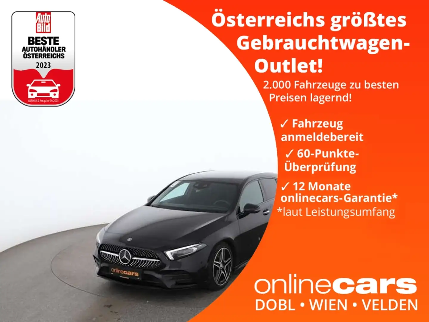 Mercedes-Benz A 200 d AMG Line Aut LED 360-CAM LEDER RADAR NAV Noir - 1